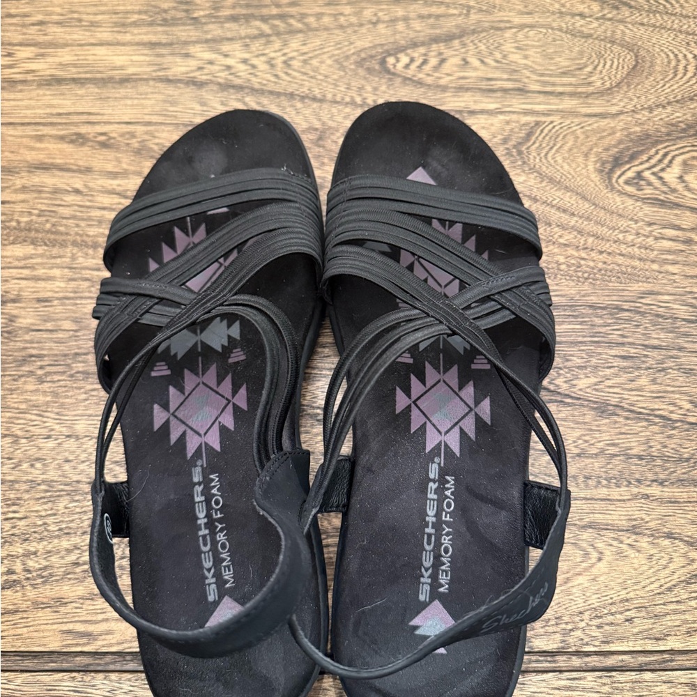 Skechers Women's Black and Purple Sandals